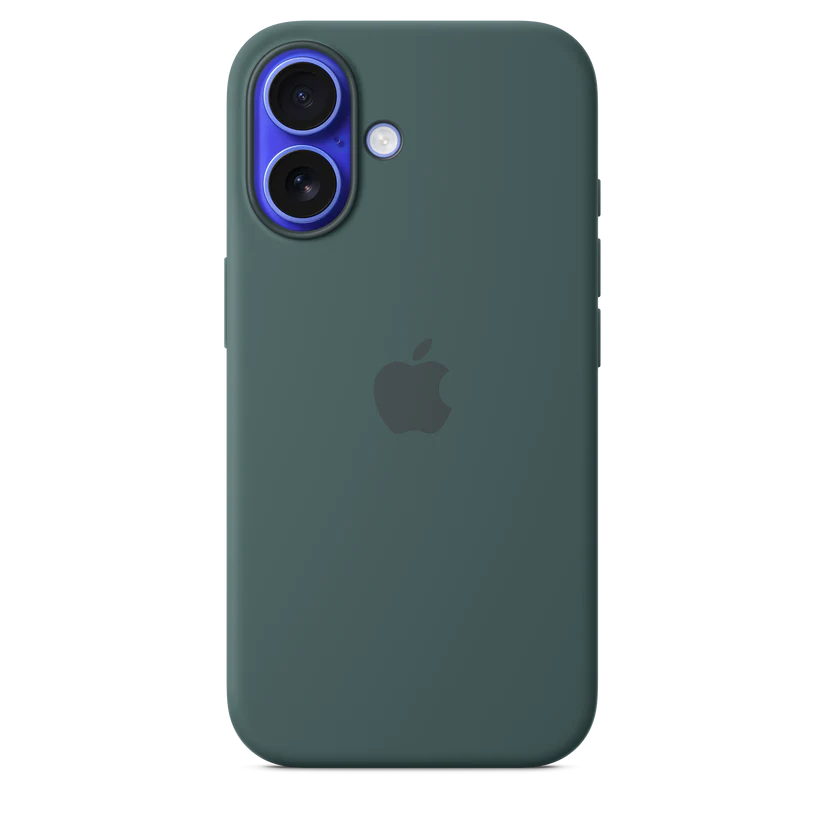 iPhone 16 Series Silicone Case with MagSafe – Lake Green