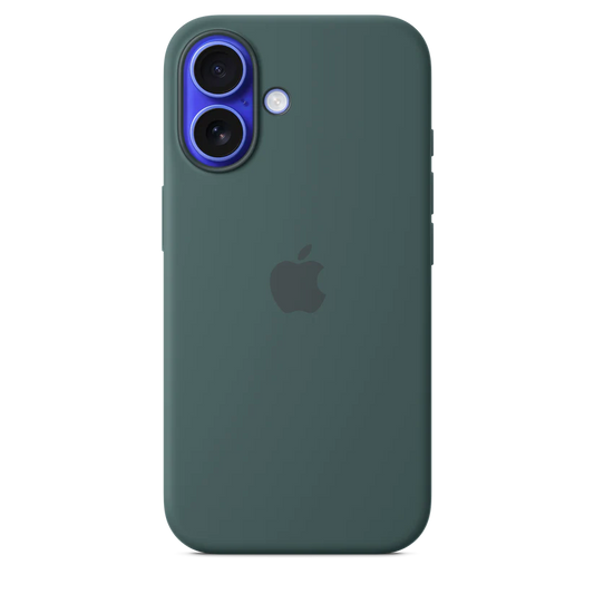 iPhone 16 Series Silicone Case with MagSafe – Lake Green