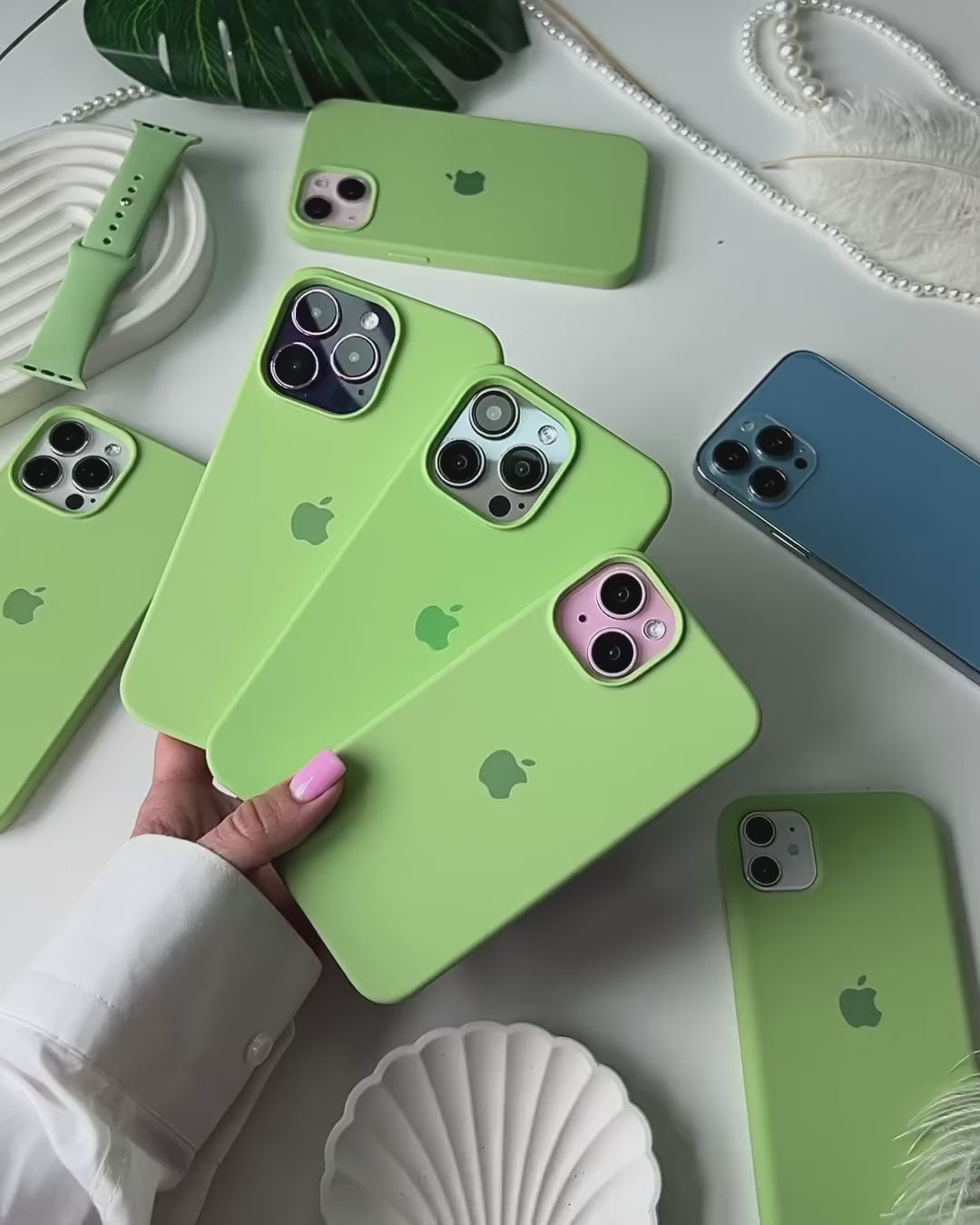 Mint Green iPhone Silicone Case – Soft Slim Protective Cover