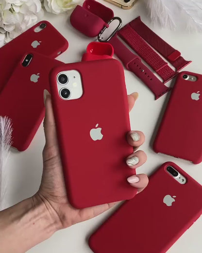 iPhone Silicone Case  (Derby Red)