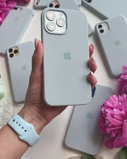 iPhone Silicone Case (Blue Gray)