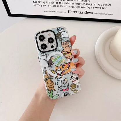 Mikalen Cute Animal Bayer TPU Material shockproof Magnetic Case for iPhone 15 Series